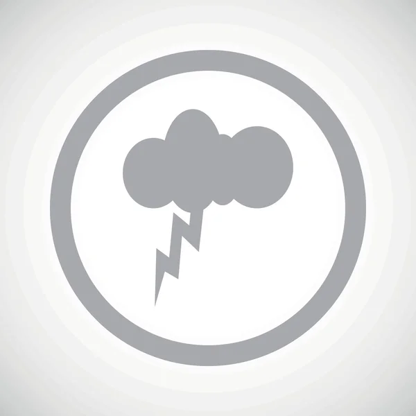 Grey thunderstorm sign icon — Stock Vector