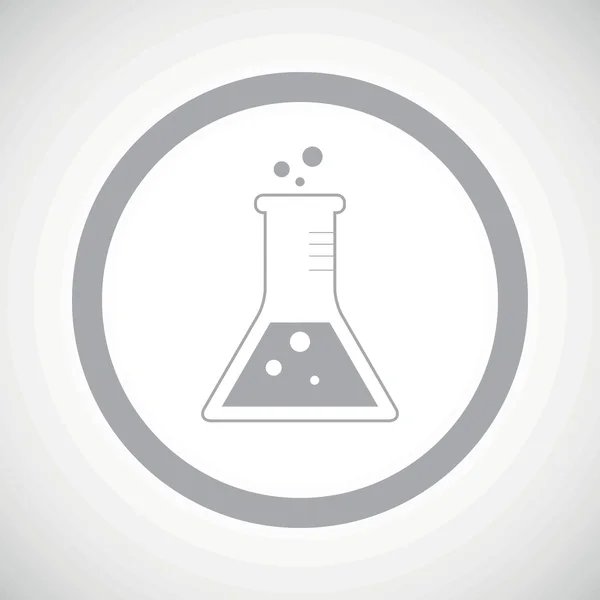 Ícone de sinal de frasco cônico cinza — Vetor de Stock