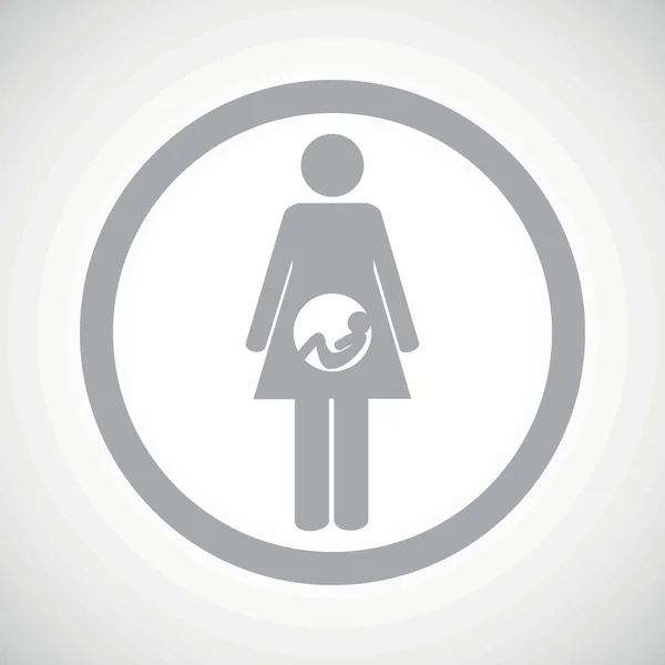 Grey pregnancy sign icon — Stok Vektör