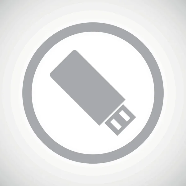 Icono de signo USB gris — Vector de stock