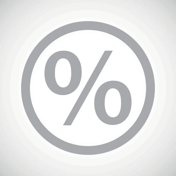 Grey percent sign icon — Stock Vector