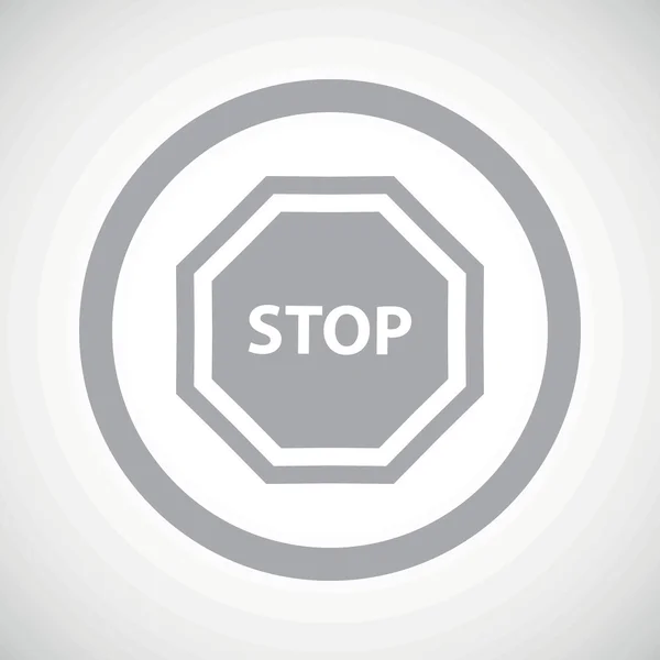 Grey STOP sign icon — Stockvector