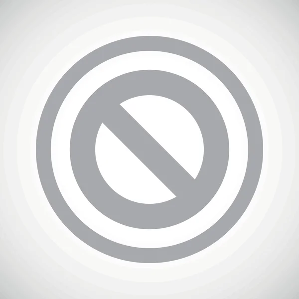 Grey NO sign icon — Stock Vector