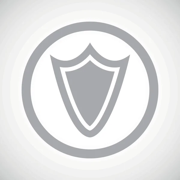 Ícone de sinal escudo cinza — Vetor de Stock