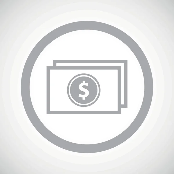 Grey dollar bill sign icon — Stock vektor