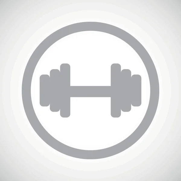 Grey barbell sign icon — Stok Vektör