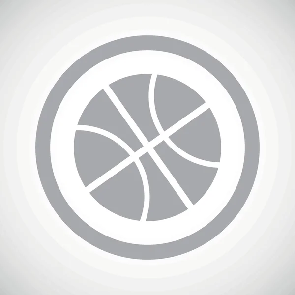 Icono signo de baloncesto gris — Vector de stock