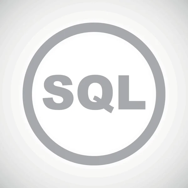 Ícone de sinal sql cinza — Vetor de Stock