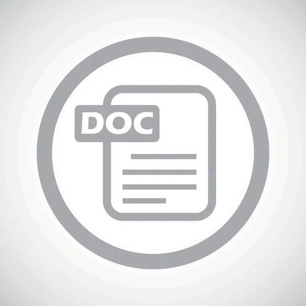 Grey DOC file sign icon — Stockový vektor