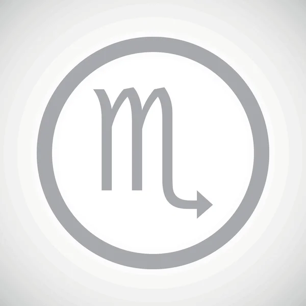 Grey scorpio sign icon — 图库矢量图片