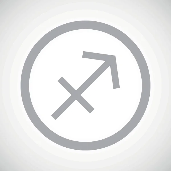 Grey sagittarius sign icon — Stock Vector