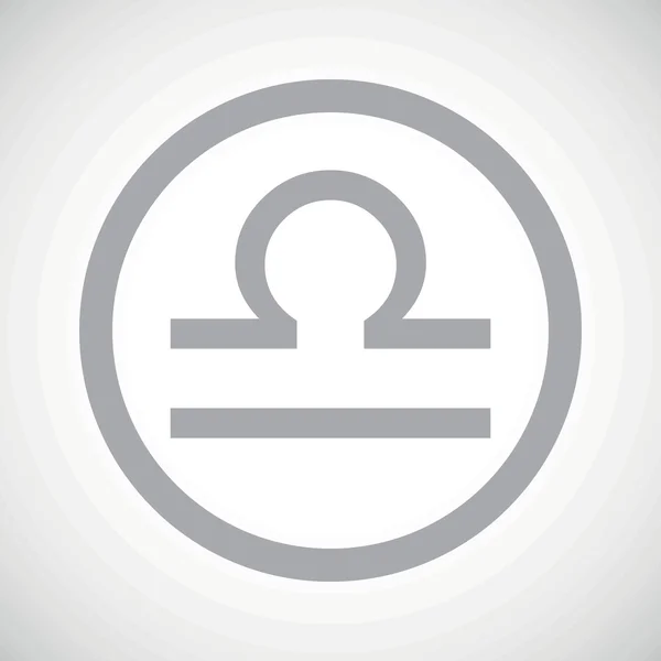 Grey libra sign icon — Stockvector
