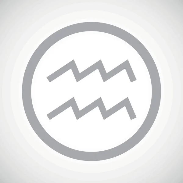 Grey aquarius sign icon — Stockvector