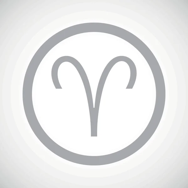 Grey aries sign icon — Stockvector