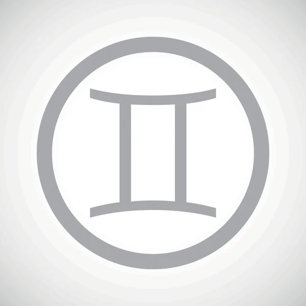 Grey gemini sign icon — Stock Vector
