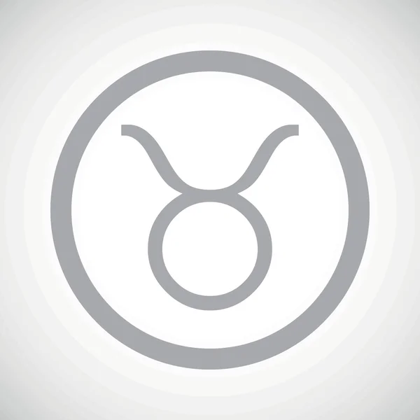 Grey taurus sign icon — Stock Vector