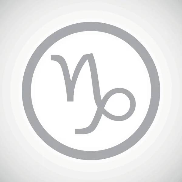 Grey capricorn sign icon — Stock Vector