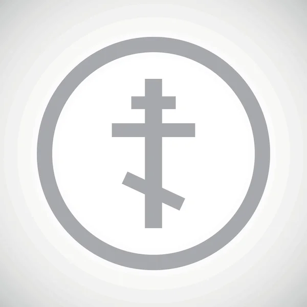 Grey orthodox cross sign icon — Stockvector