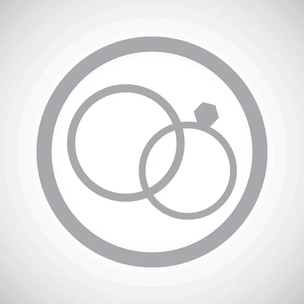 Grey wedding rings sign icon — ストックベクタ