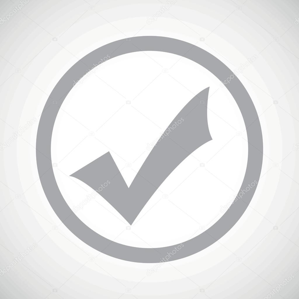Grey tick mark sign icon — Stock Vector © ylivdesign 76323021