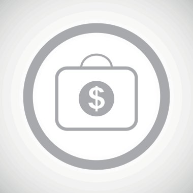 Grey dollar bag sign icon