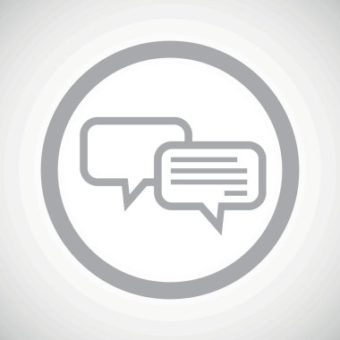 Grey chatting sign icon