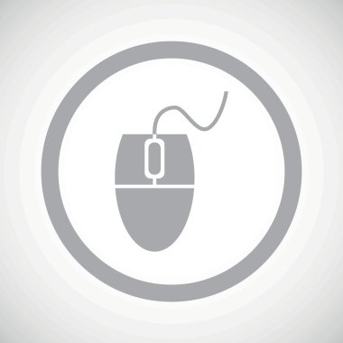 Grey mouse controller sign icon