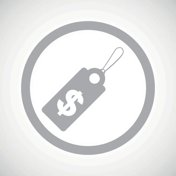 Grey dollar price sign icon — Stok Vektör