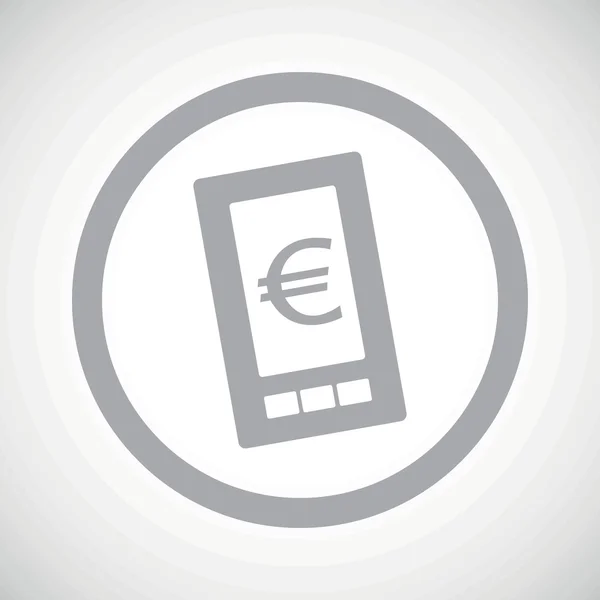 Grey euro screen sign icon — Stok Vektör