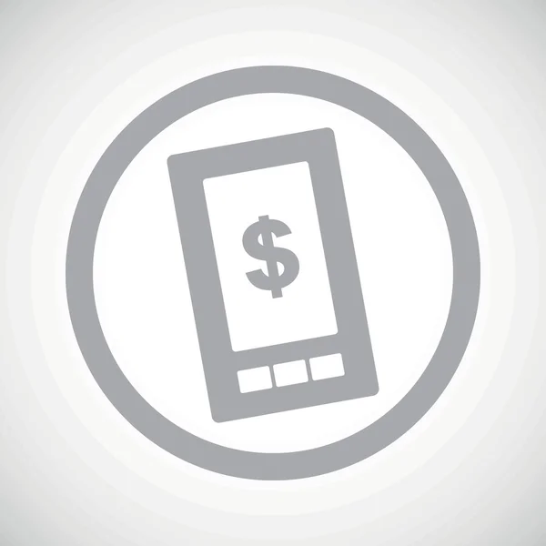 Grey dollar screen sign icon — Stok Vektör