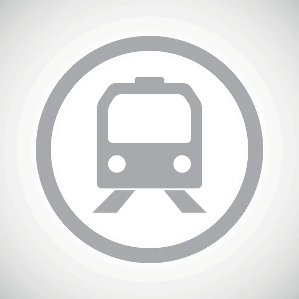 Grey train sign icon — 图库矢量图片