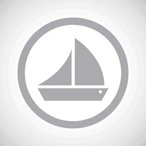 Grey sailing ship sign icon — 스톡 벡터