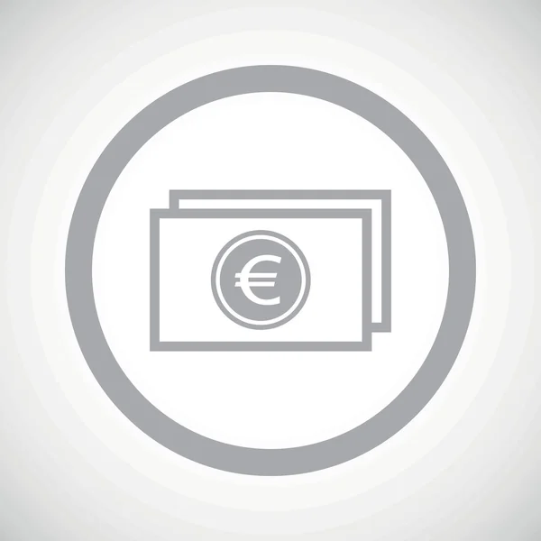 Grey euro bill sign icon — ストックベクタ
