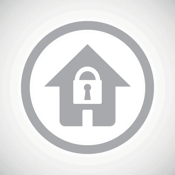 Grey locked house sign icon — Stock Vector