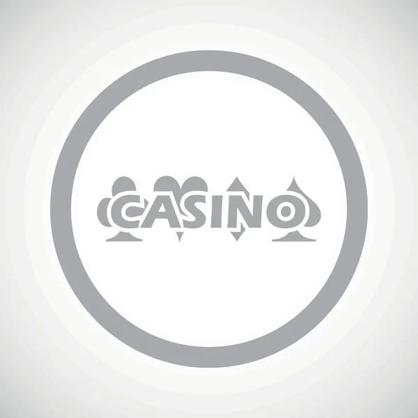 Icono de signo de casino gris — Vector de stock