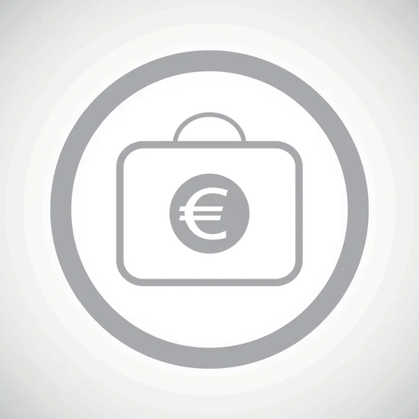 Grey euro bag sign icon — ストックベクタ