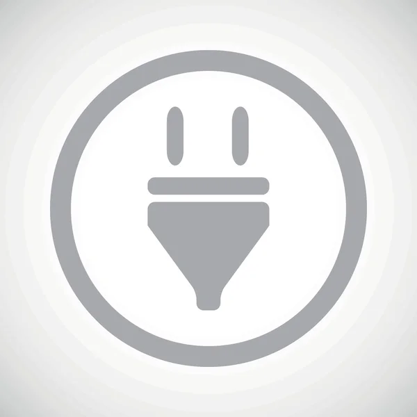 Grey plug sign icon — Stok Vektör