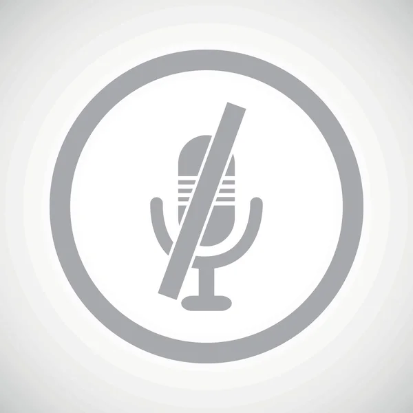 Grey muted microphone sign icon — Stockový vektor