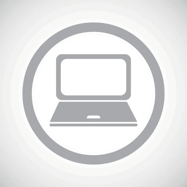 Ícone de sinal de laptop cinza — Vetor de Stock