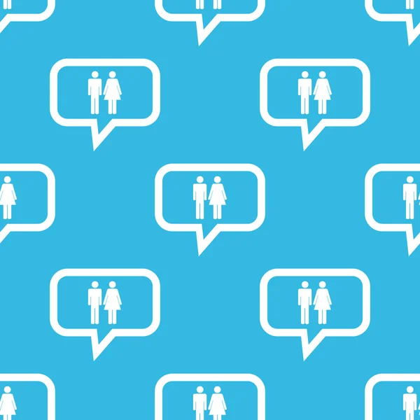 Man and woman message pattern — Stockvector