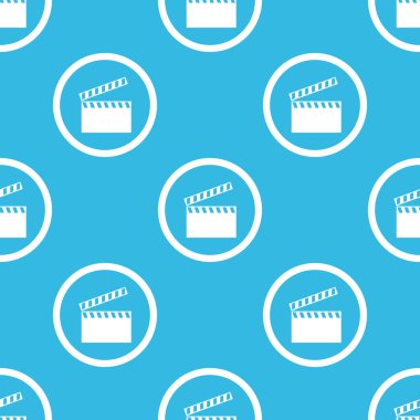 Clapperboard sign blue pattern