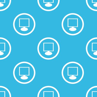 Monitor sign blue pattern