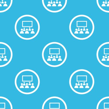 Audience sign blue pattern