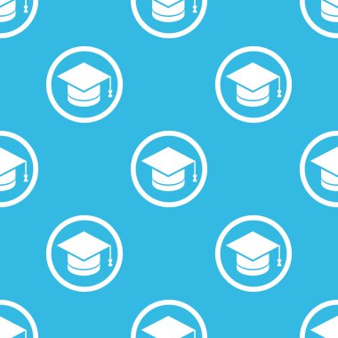 Graduation sign blue pattern
