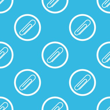 Paperclip sign blue pattern