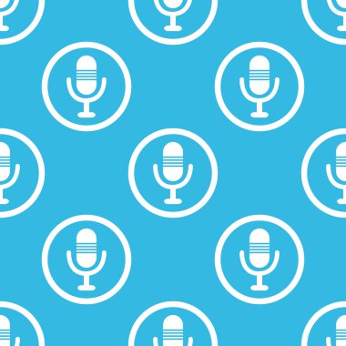 Microphone sign blue pattern