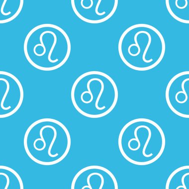 Leo sign blue pattern