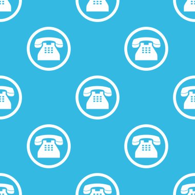 Phone sign blue pattern
