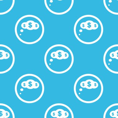 Dollar thought sign blue pattern