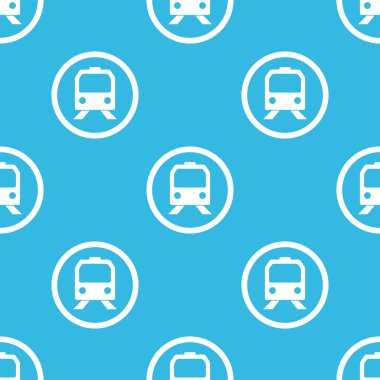 Train sign blue pattern